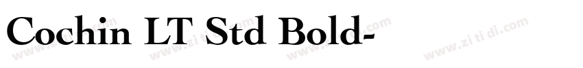 Cochin LT Std Bold字体转换